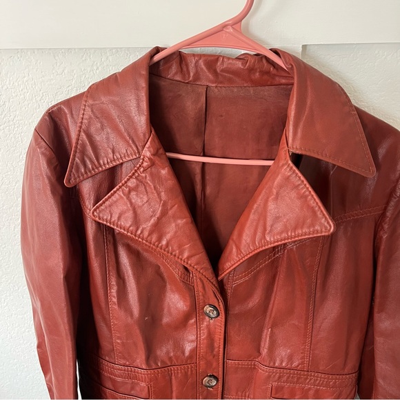 Vintage Garfin Leathers Kirk's Suede Life Women's 14 Leather Trench Coat - Picture 2 of 11